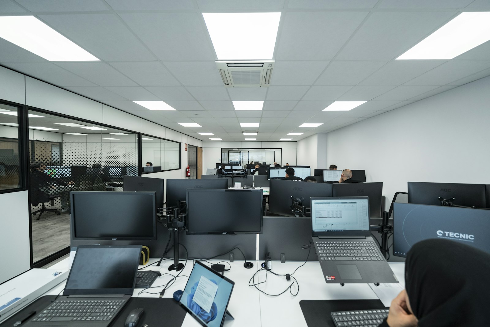 Operations office with multiple workstations