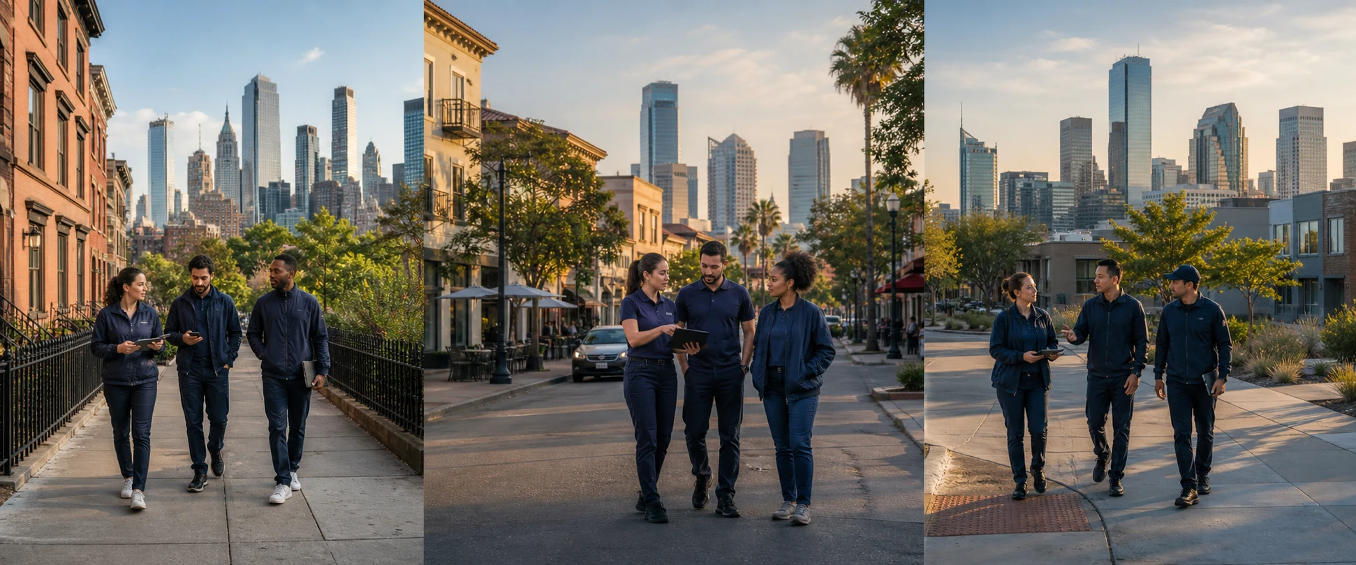 Coordinated local teams operating across multiple city markets