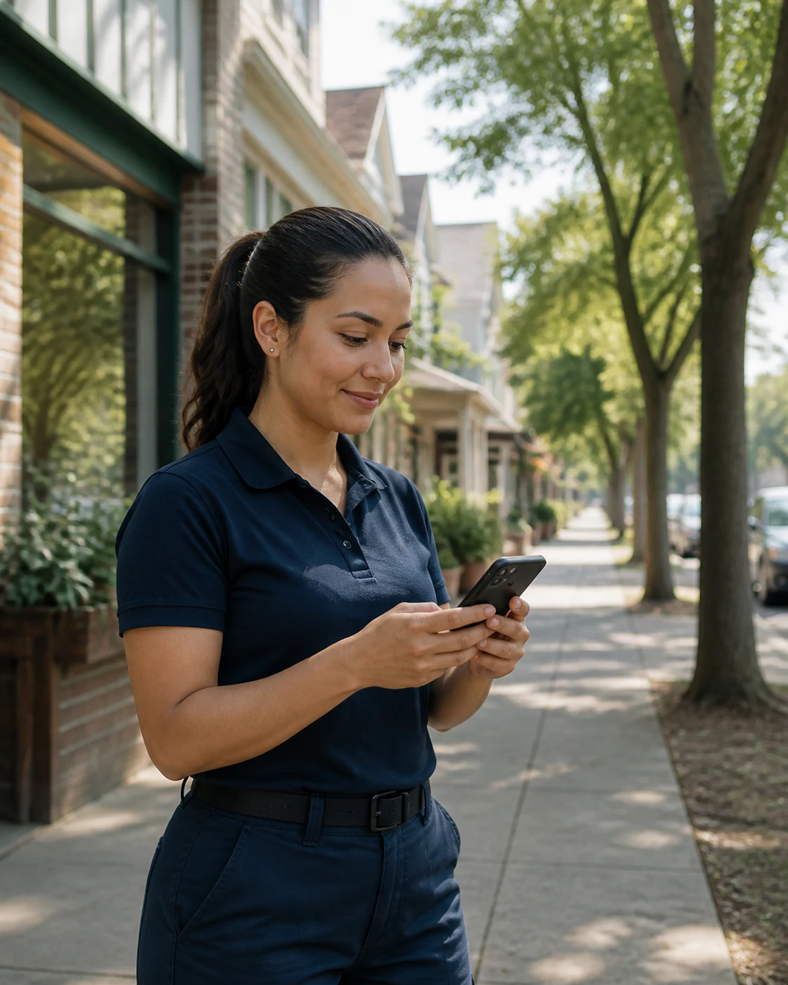 Local operator reviewing a nearby opportunity on a phone