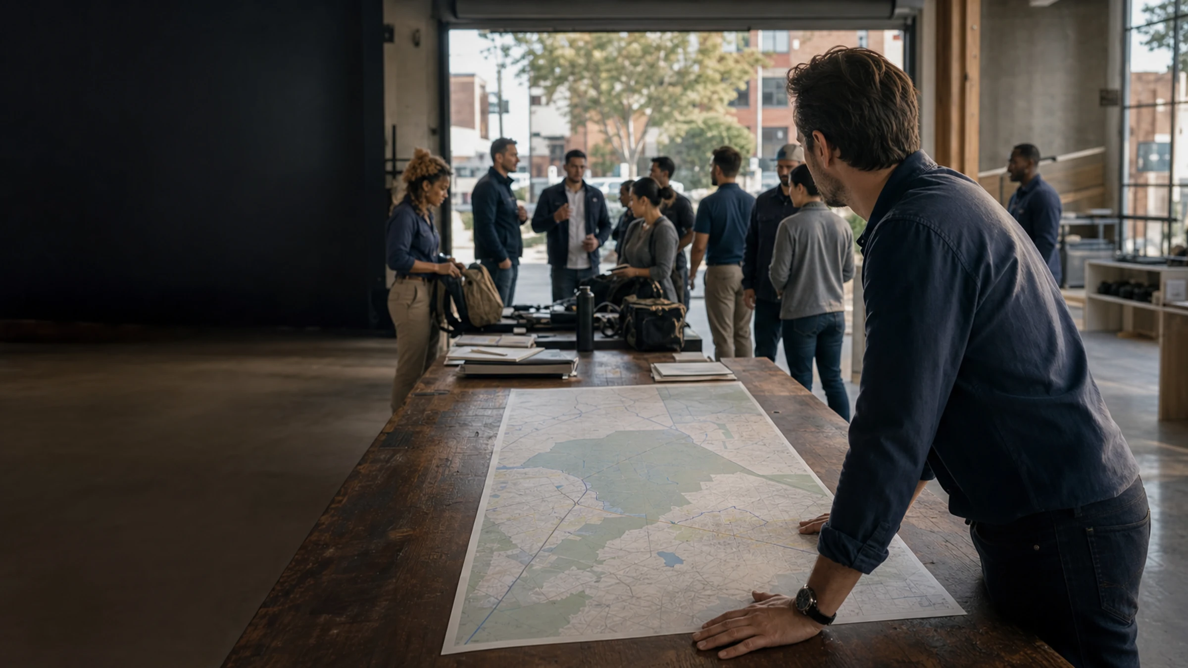 Customer operations lead connecting a territory plan to a local field crew
