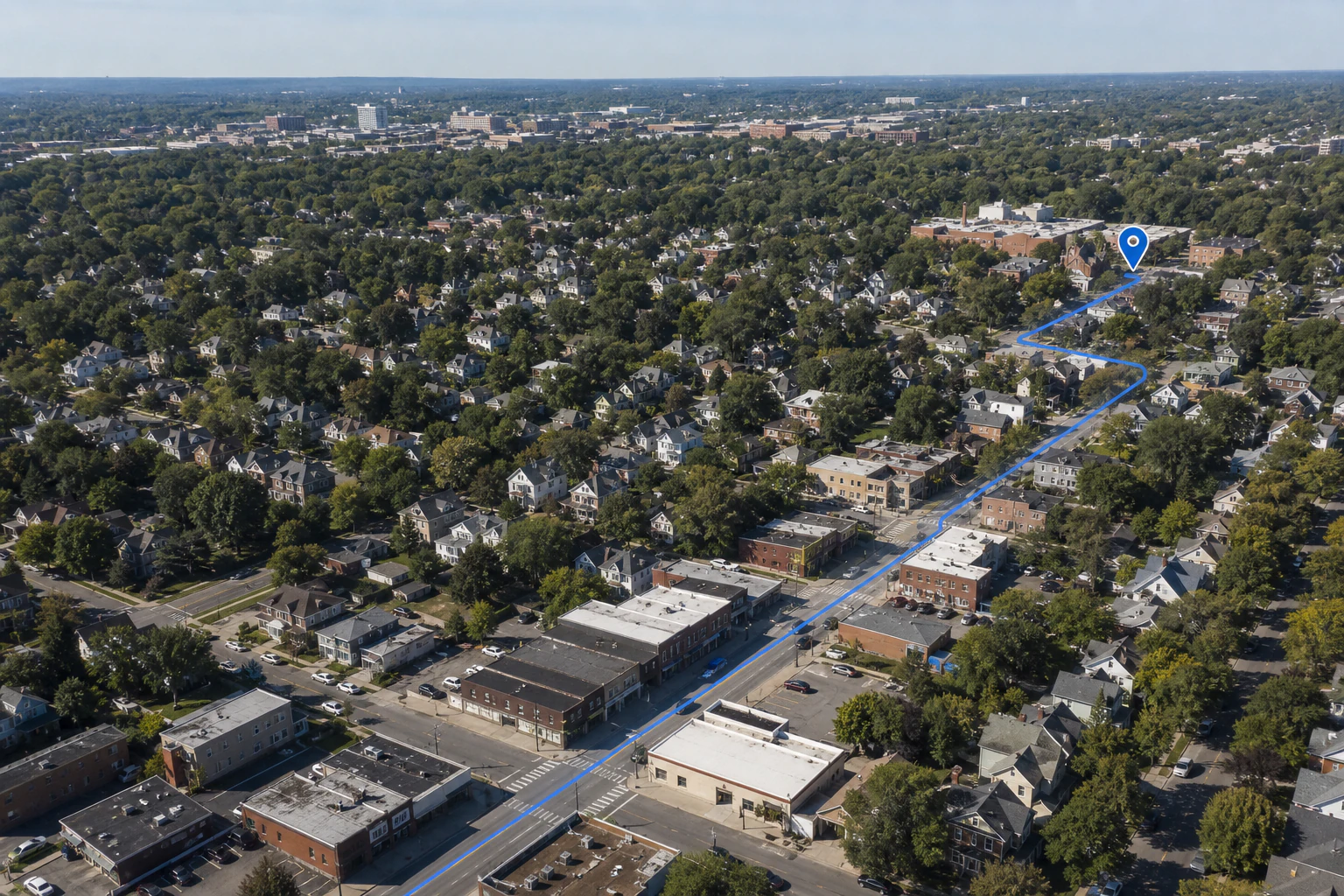 A neighborhood route connecting nearby operator work