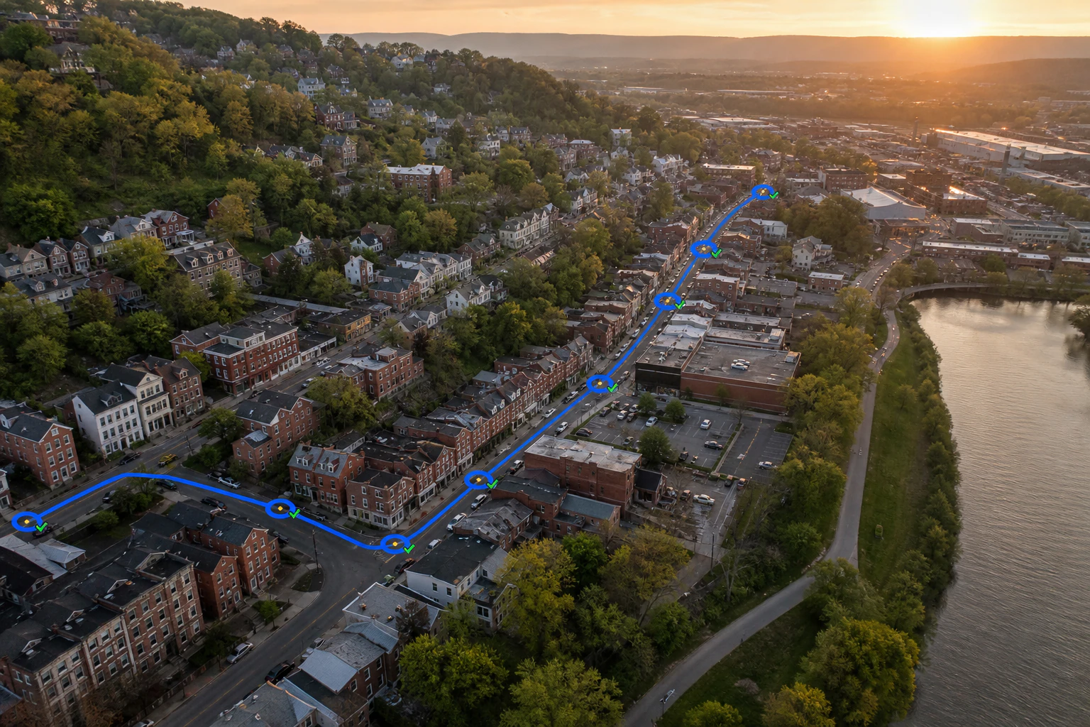Accepted field proof returning to a completed neighborhood route